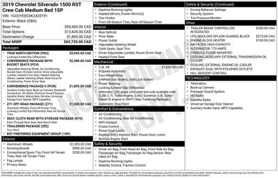 2019 Chevrolet Silverado 1500 RST Z71 OFF ROAD CONVENIENCE PKG TRAILERING PKG 4X4