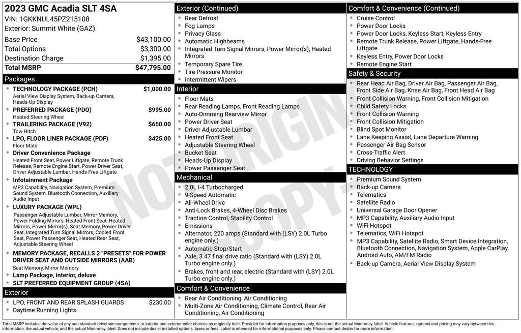 2023 GMC Acadia SLT
