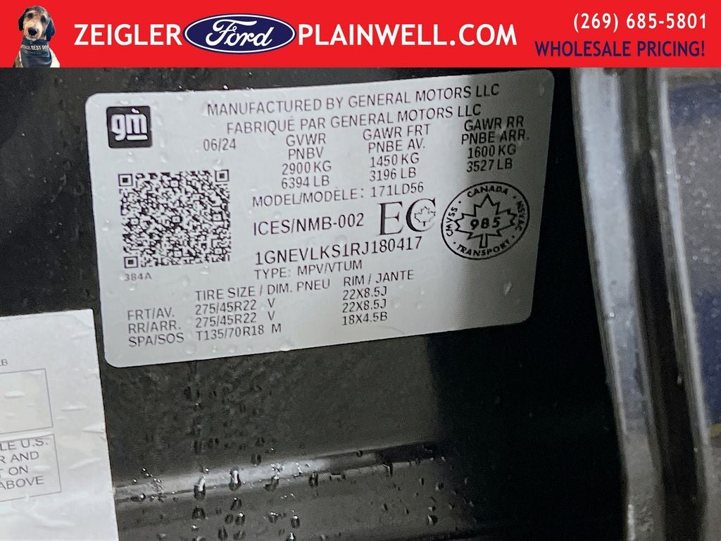 2024 Chevrolet Traverse RS