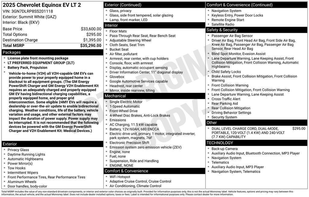 2025 Chevrolet Equinox EV LT