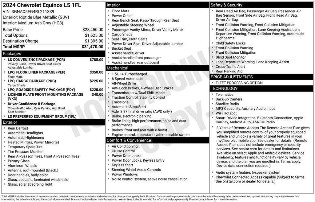 2024 Chevrolet Equinox LS AWD Rear Camera