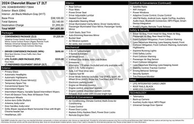 2024 Chevrolet Blazer LT AWD Rear Camera Power Seat