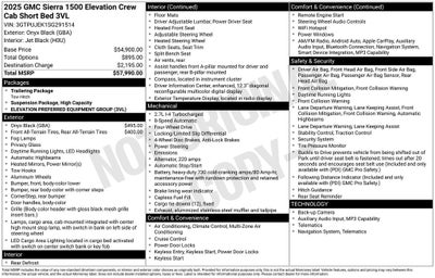 2025 GMC Sierra 1500 Elevation