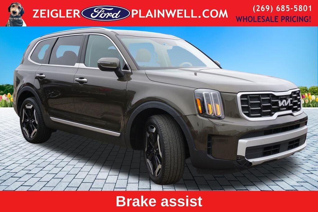 2025 Kia Telluride S V6 AWD Leather Power Moonroof Navigation Blis Blac