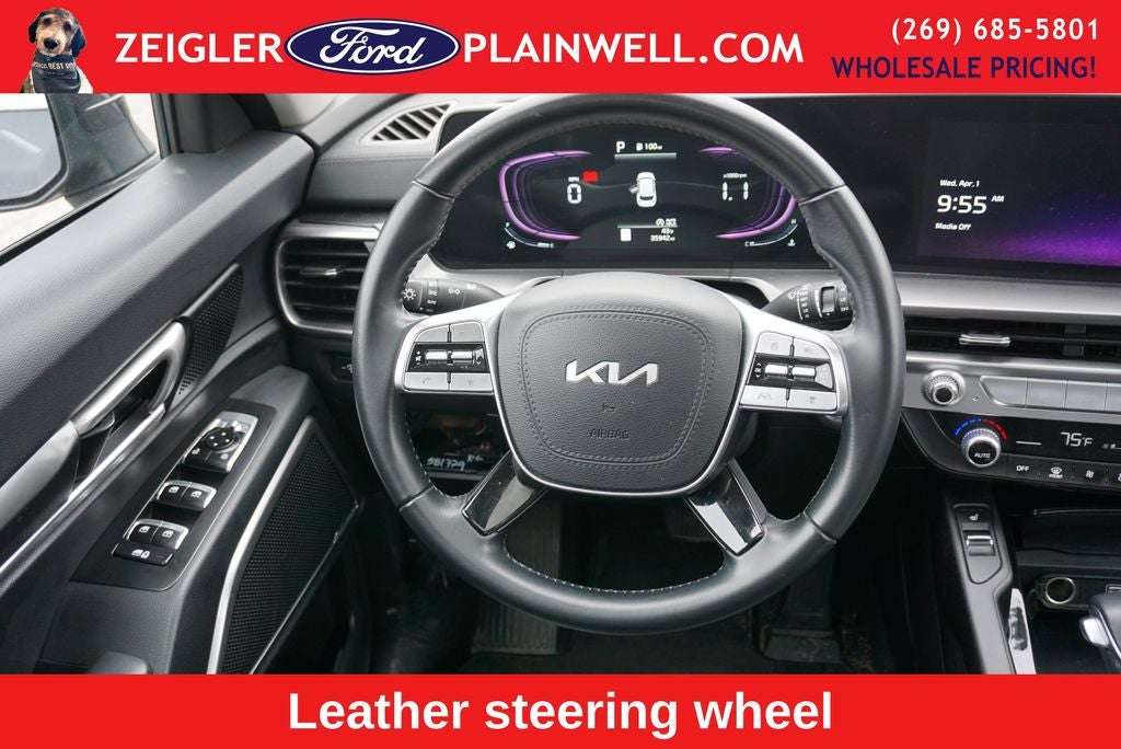 2025 Kia Telluride S V6 AWD Leather Power Moonroof Navigation Blis Blac