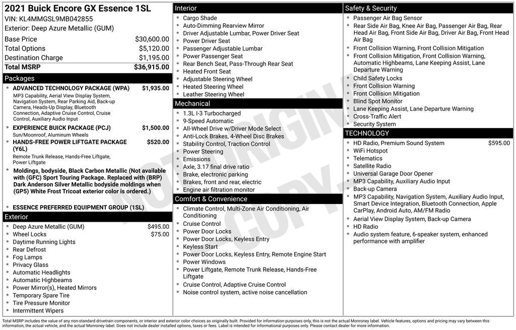 2021 Buick Encore GX Essence