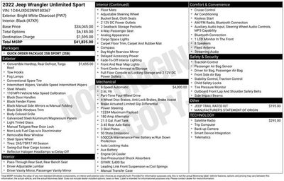 2022 Jeep Wrangler Unlimited Sport