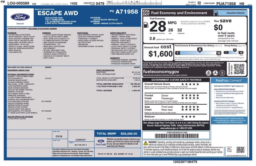 2023 Ford Escape Active
