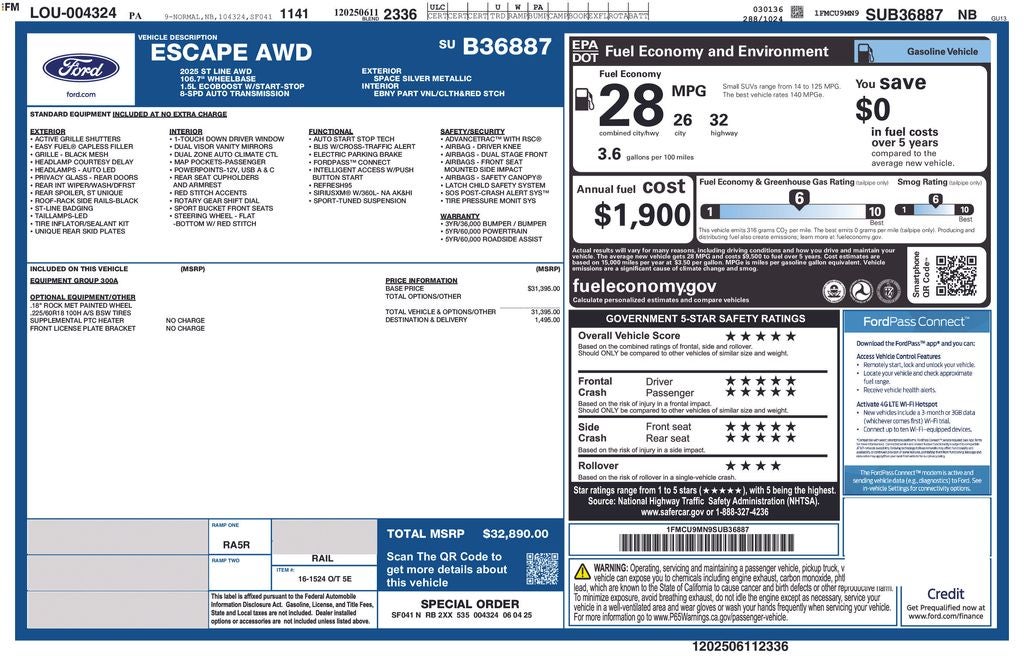 2025 Ford Escape ST-Line