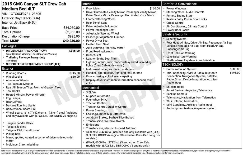 2015 GMC Canyon SLT