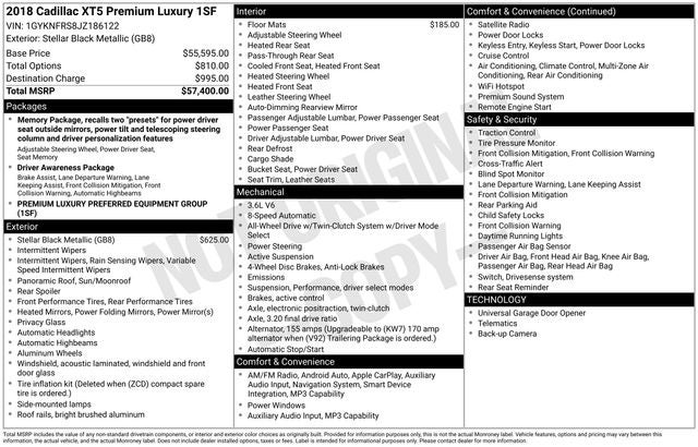 2018 Cadillac XT5 Premium Luxury