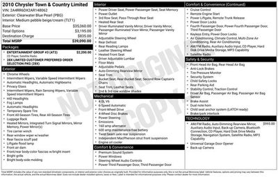 2010 Chrysler Town & Country Limited