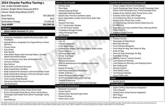 2024 Chrysler Pacifica Touring L