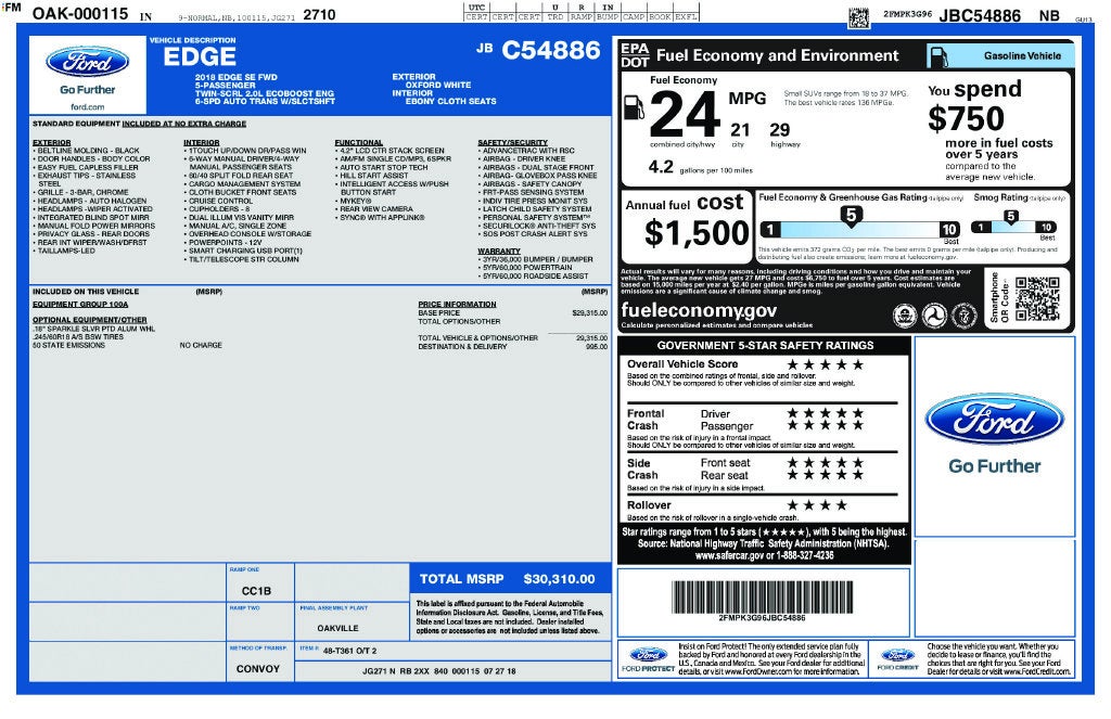 2018 Ford Edge SE