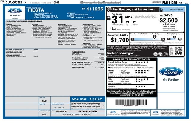2015 Ford Fiesta SE