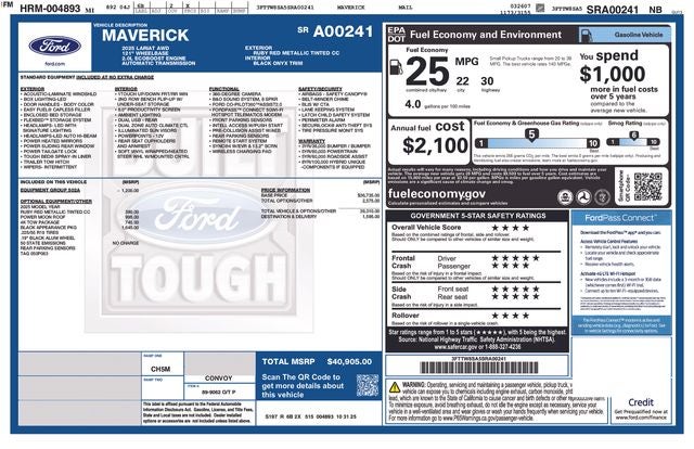 2025 Ford Maverick Lariat