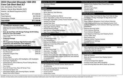 2023 Chevrolet Silverado 1500 4WD Crew Cab Short Bed ZR2