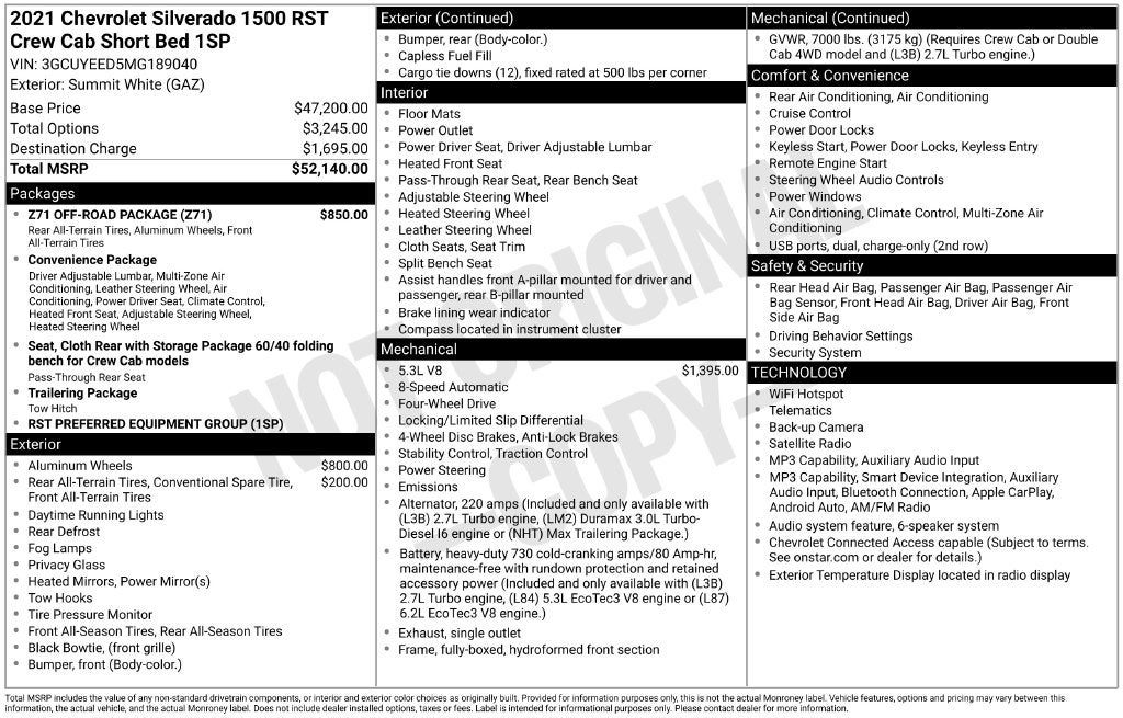 2021 Chevrolet Silverado 1500 RST
