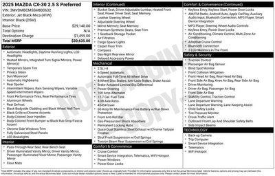 2025 Mazda Mazda CX-30 2.5 S Preferred Package