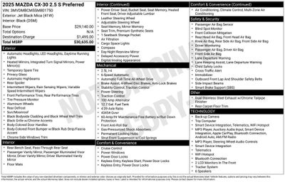 2025 Mazda Mazda CX-30 2.5 S Preferred Package