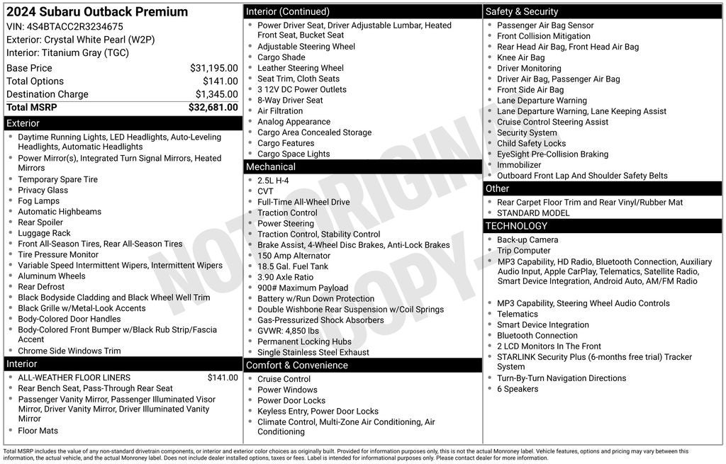 2024 Subaru Outback Premium