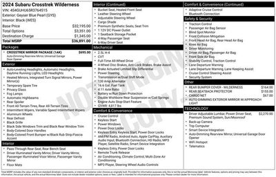 2024 Subaru Crosstrek Wilderness