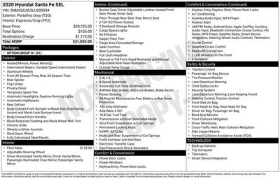 2020 Hyundai Santa Fe SEL