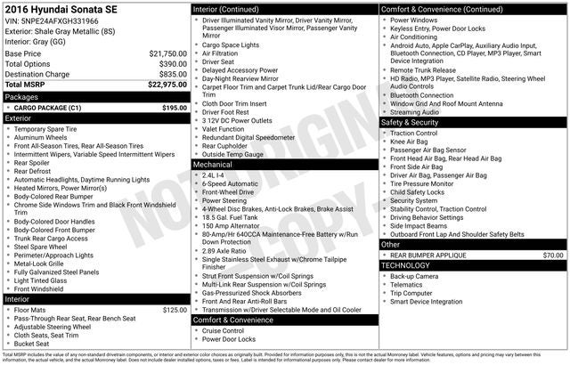 2016 Hyundai Sonata Base