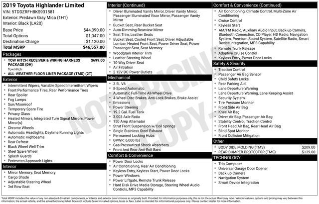 2019 Toyota Highlander Limited