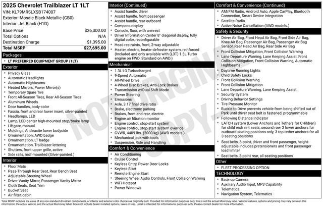 2025 Chevrolet TrailBlazer LT